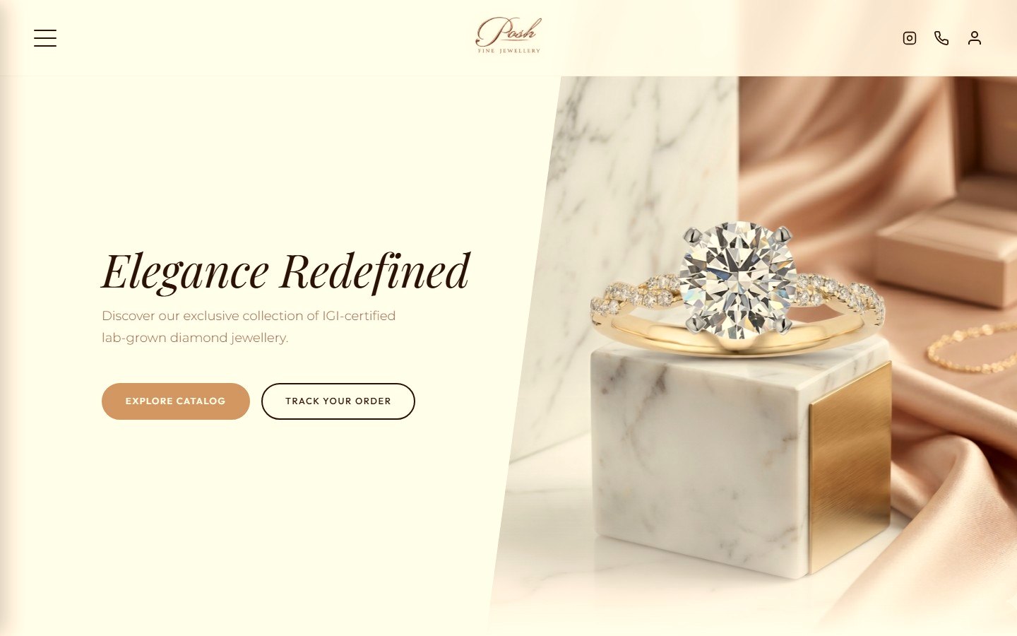 Posh Fine Jewellery homepage